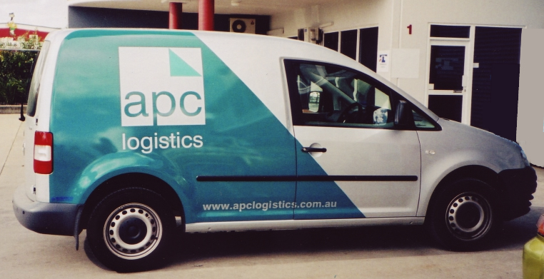 apc logistics vehicle wrap signage by Signco Brisbane