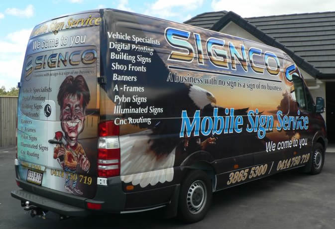 Signco Brisbane Company van with wrap signage